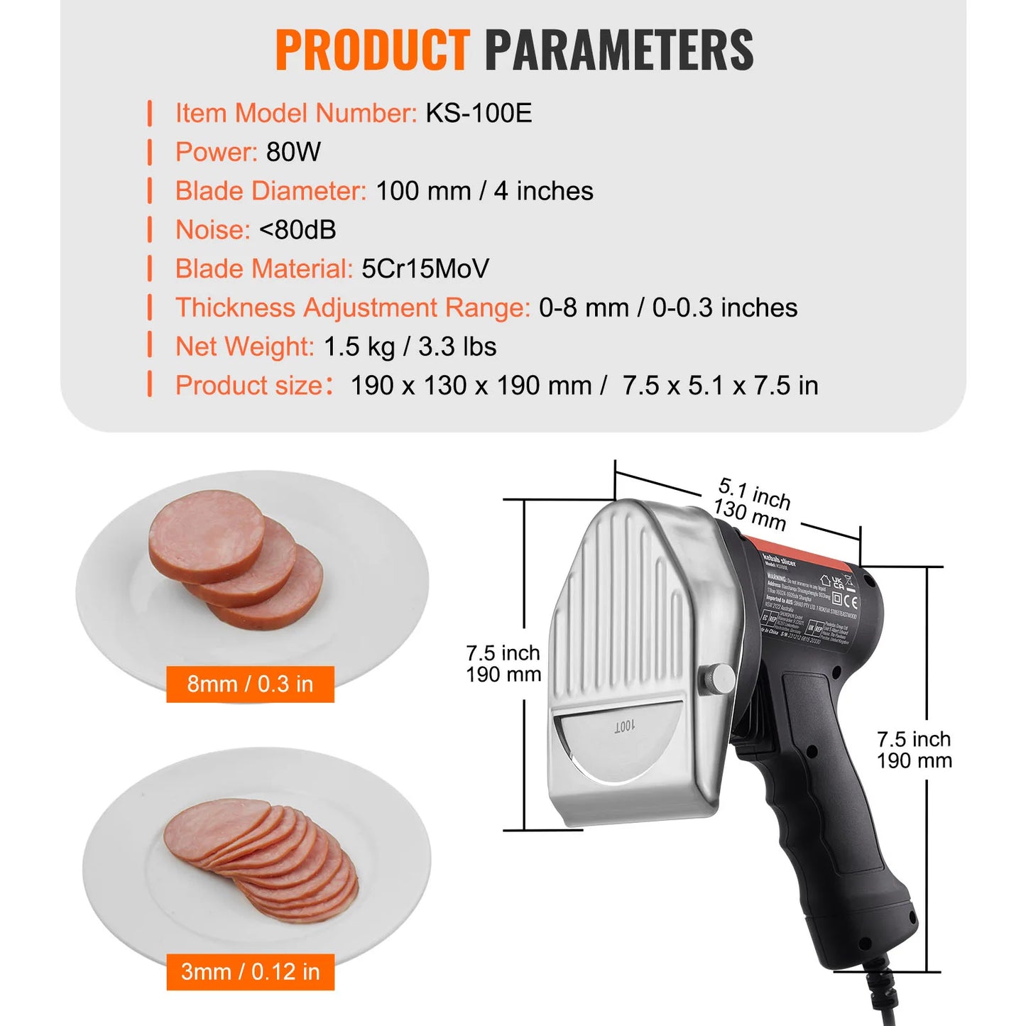SucceBuy Electric Shawarma Knife, Cordless Battery Professional Turkish Knife Commercial Stainless Steel Gyro Cutter