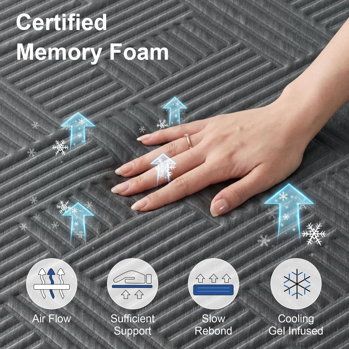 14/12 Inch Extra Firm Queen /King Size Memory Foam Mattress for Back Pain Relief, Bed in a Box, CertiPUR-US Certified