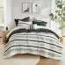 7 Piece Stripe Comforter and Quilt Set-Full/Queen Naturally Wrinkle and Shrinkage-resistant Making It Easy To Care for Maintain