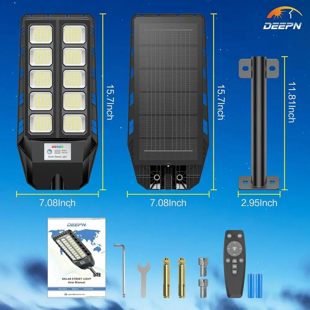 Lights Outdoor, IP66 Waterproof Street Lights Outdoor, 6500K Dusk to r Security flood Lights Motion Sensor with Remote Control o