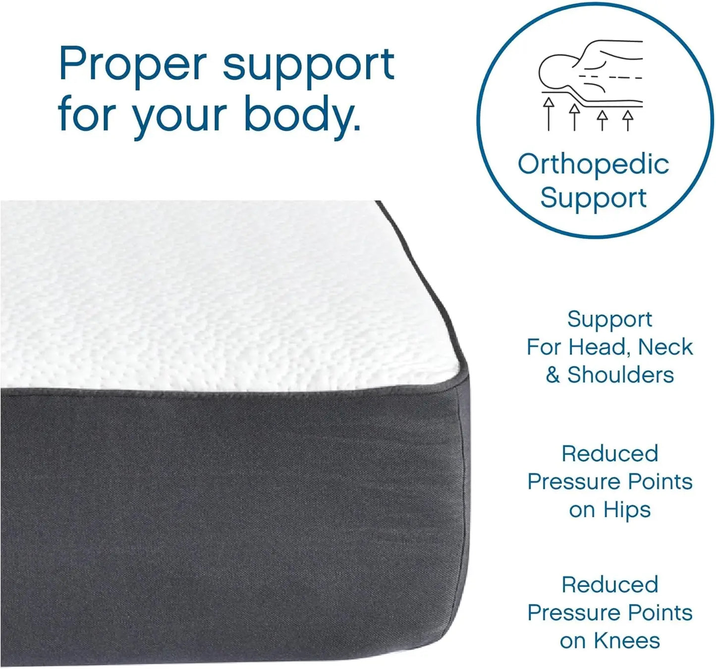 Memory Foam 10-Inch Mattress, CertiPUR-US Certified, Mattress in a Box, Queen, White