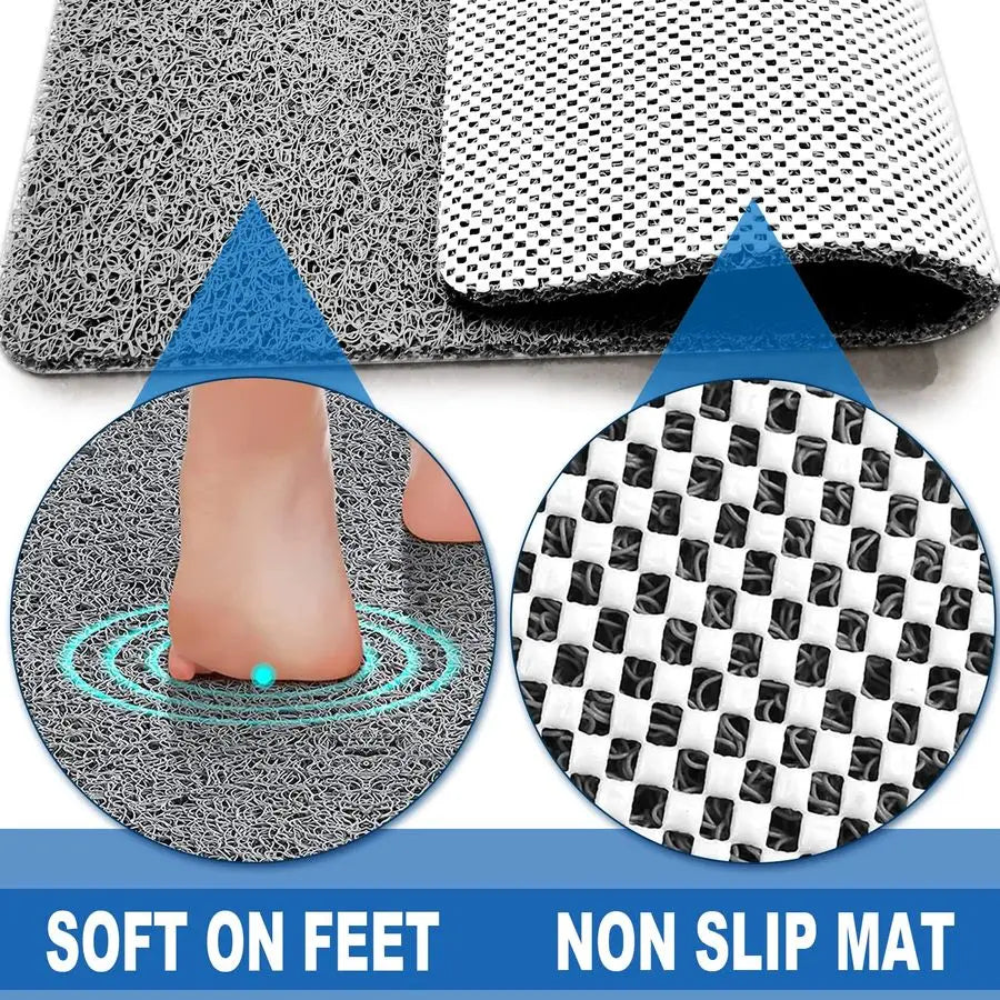 Mats Non Slip for Elderly, 24x47Extra Lager Loofah Shower Mat, Loofah Bath Mats for Shower, NonSlip Bath Mat for ElderlyGrey