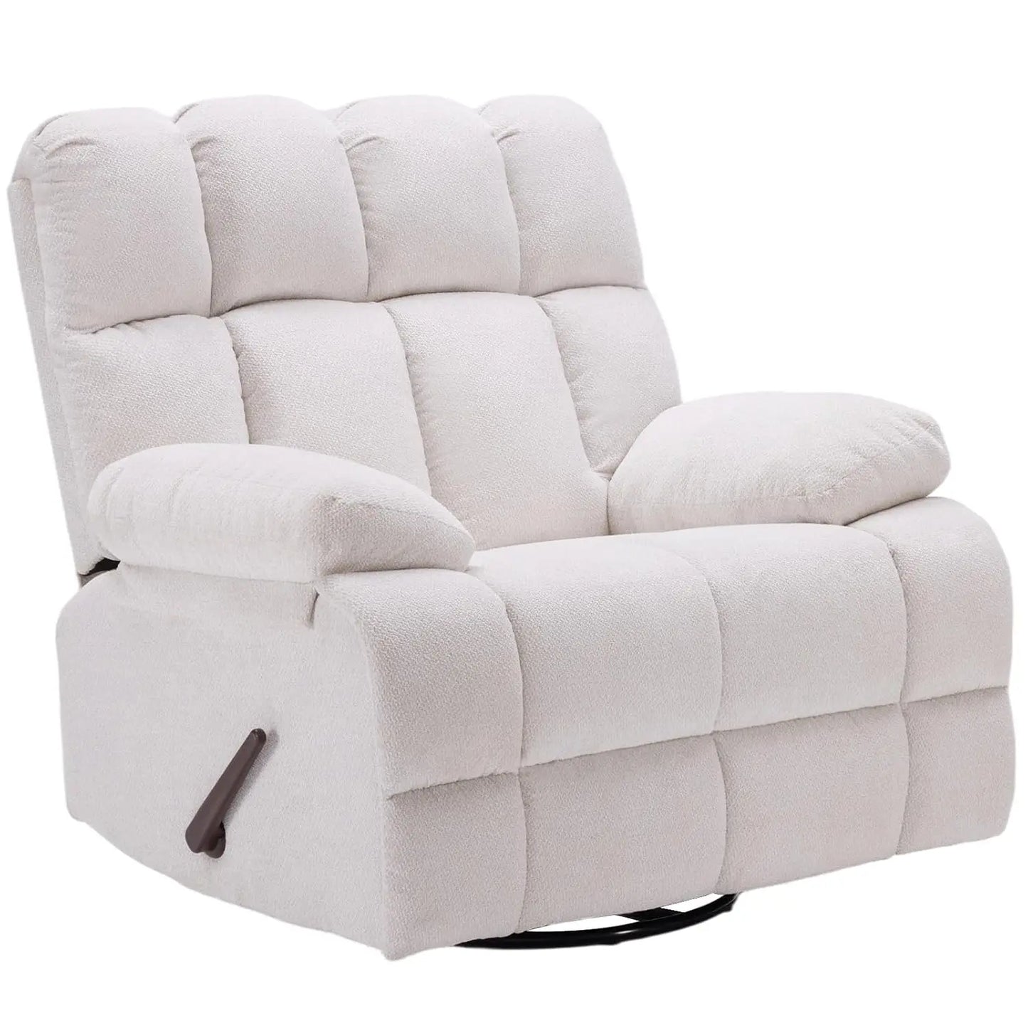 Oversized Swivel Rocker Recliner Chair Manual 350lb Wide Soft Upholstery Living Room Custom