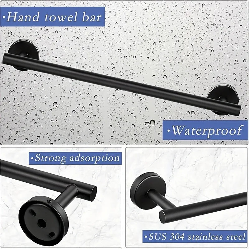 10 Pcs Matte Bathroom Hardware Set SUS304 Bathroom Hanger Set 16 Inch Hand Towel Bar Towel Holder Toilet Paper Holder