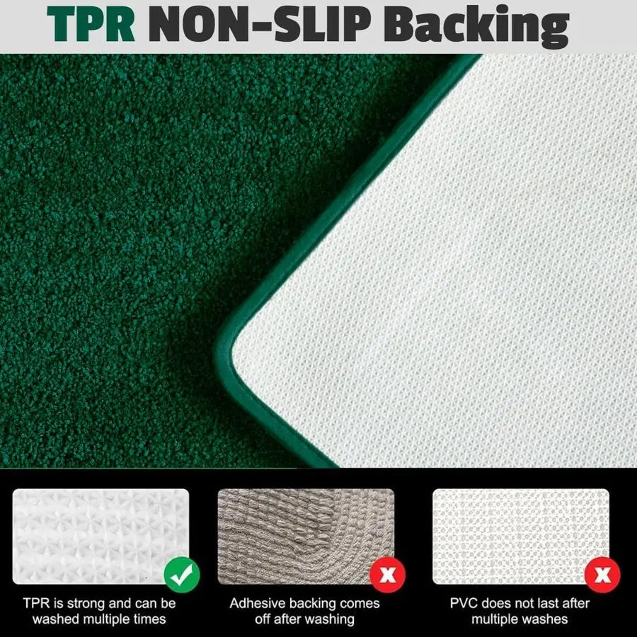 Rug Set 2Piece, Thick ampSoft Microfiber Shaggy, U Shaped Contour, Machine Washable Bath Mats, Absorbent Bath Rugs, NonSlip Rubb