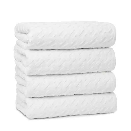Cotton Bath Towels Set of 4 30x56 Inches, Ultra Soft amp Highly Absorbent, QuickDrying Large Towels for Bathroom, Gym amp Daily