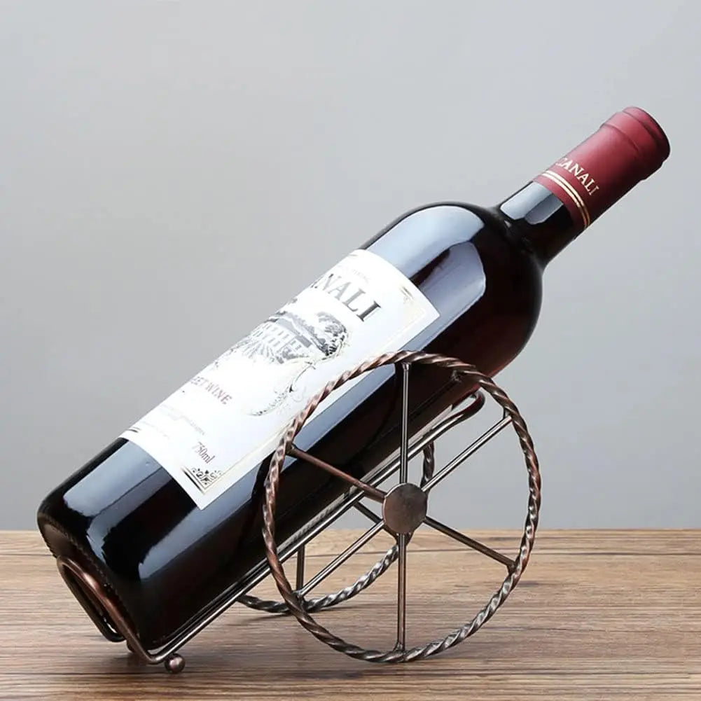 2PCS Red Bronze Metal Wine Rack for Living Room, Dining Room, Bar Storage