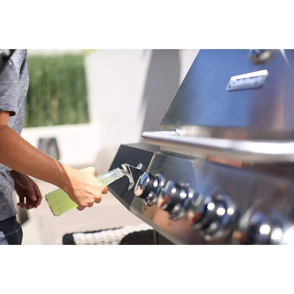 4-Burner Gas Grill, 44,000 BTtainlSteel ull Size Propane Grill with Cast Iron Grates, Outdoor Barbecue with Large Cooking Space