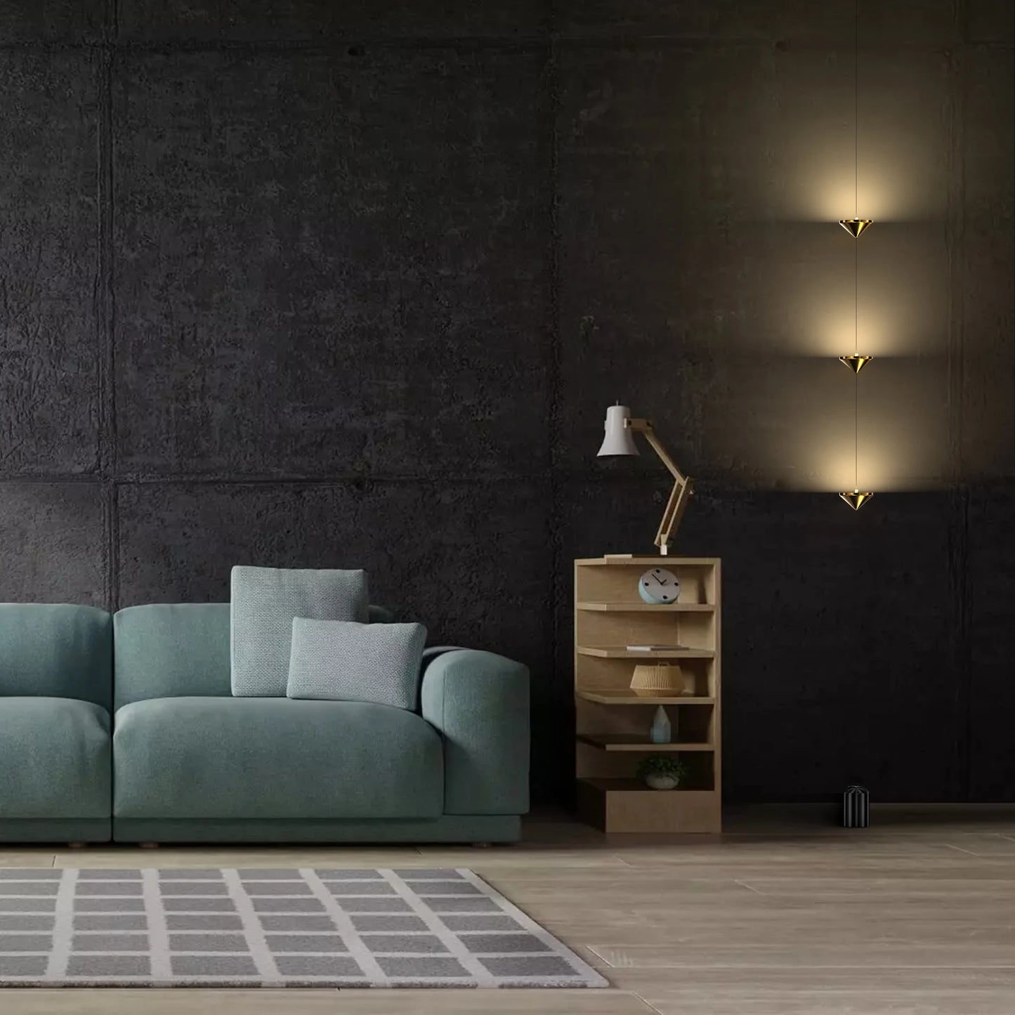 Modern Ceiling Light Living Room Hallway Wall Light Floor Lamp Cone Art Decorative Hanging Cable Floor Lamp