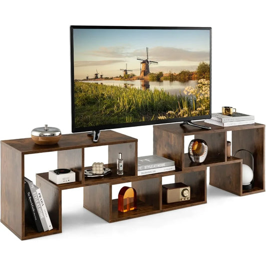 3 Pieces Console TV Stand, Free-Combination Entertainment Center for 50 55 60 65 Inch TV, Minimalist Modern.Customized
