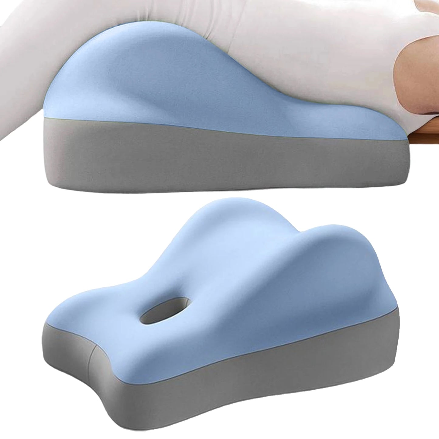 Multi-Functional Ergonomic Bed Pillow Support Wedge Pillow Memory Foam Positioning Cushion for Back Neck & Waist Pain Relief