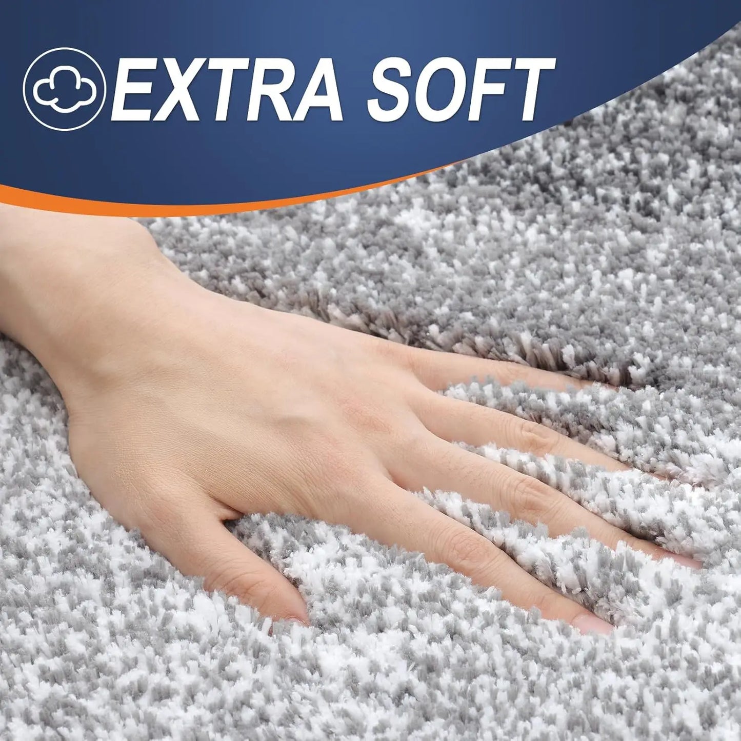 Extra Soft Absorbent Microfiber Bath Rugs, Rubber Backing, Quick Dry, Machine Washable for Bathroom Floor and Shower, Grey