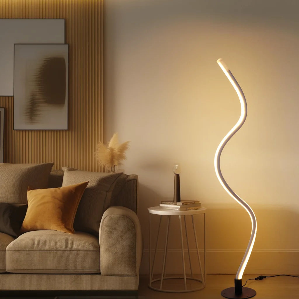 RGBW Bendable Floor Lamp with App Control - Modern LED Light for Living Room 16 Colors, Standing Lamp for Home Office