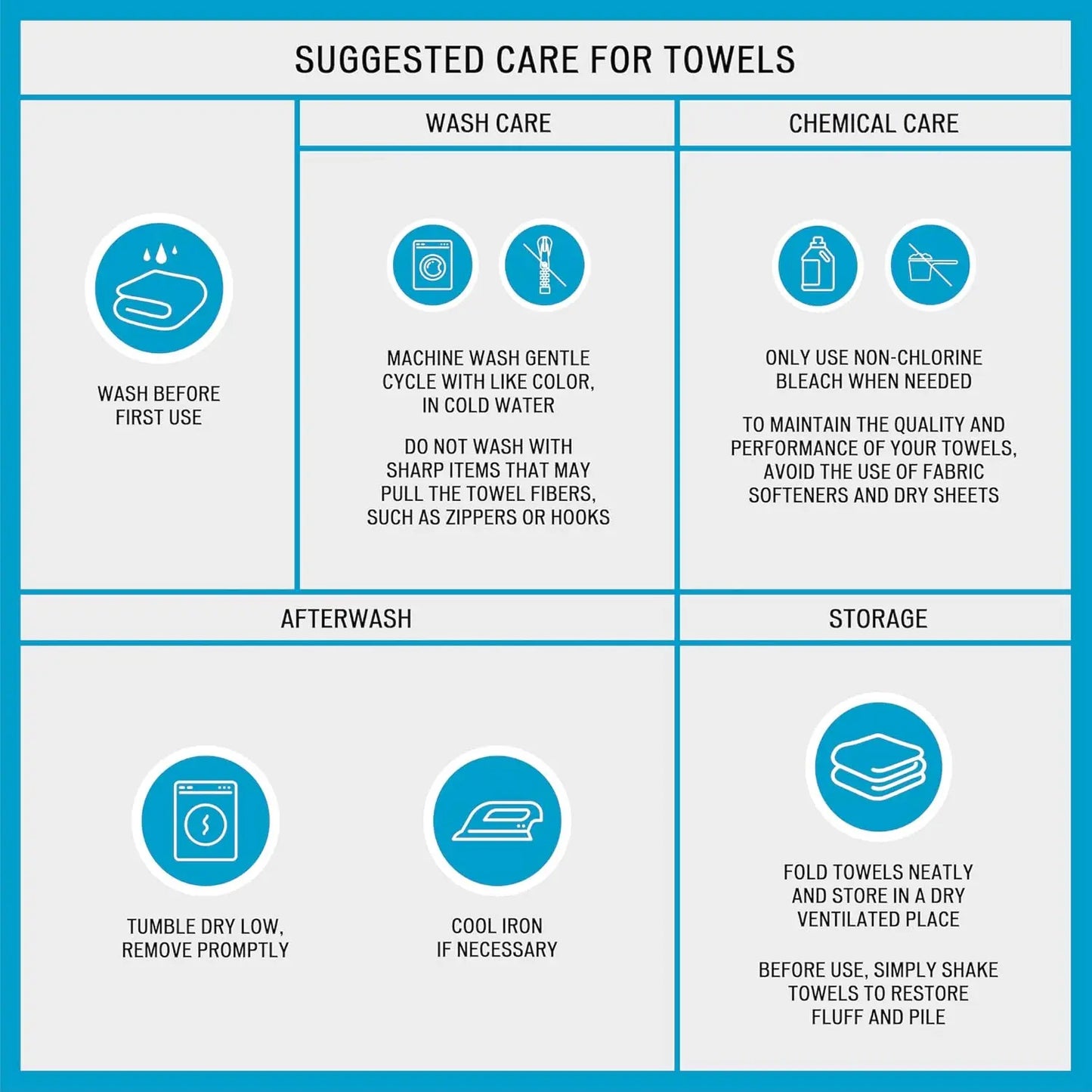 Luxury Floral Embroidered Cotton Towel Set, 100% Cotton, Highly Absorbent, OEKO-TEX Certified, Blue 6-Piece for Bathroom Decor