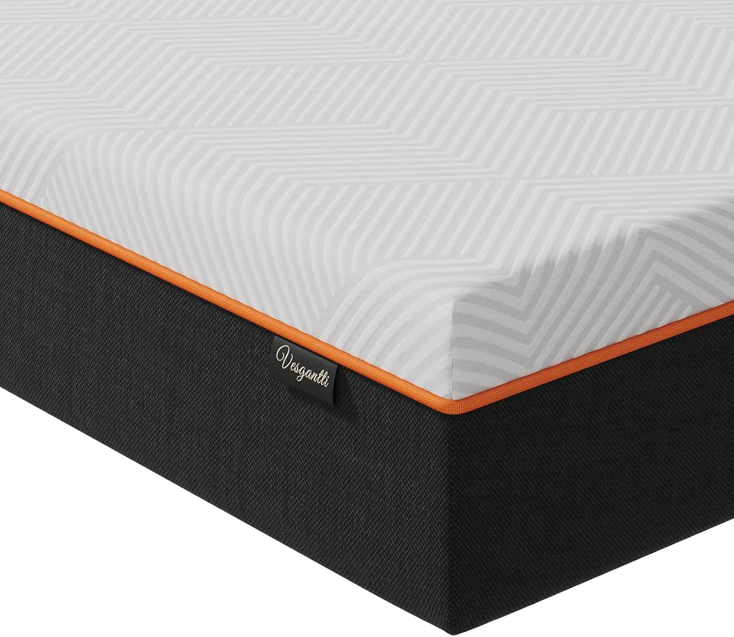 King Size Gel Memory Foam Mattress, 14 Inch, Cool Sleep, Pressure Relief, Body Support, Medium Firm, White, Made in USA