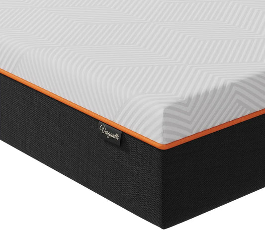 King Size Gel Memory Foam Mattress, 14 Inch, Cool Sleep, Pressure Relief, Body Support, Medium Firm, White, Made in USA