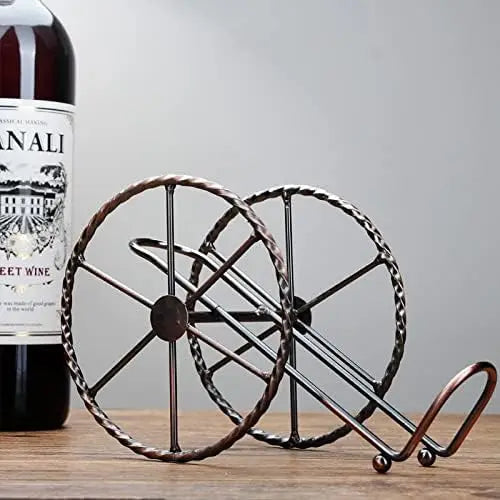 2PCS Red Bronze Metal Wine Rack for Living Room, Dining Room, Bar Storage