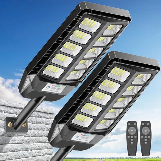 Lights Outdoor, IP66 Waterproof Street Lights Outdoor, 6500K Dusk to r Security flood Lights Motion Sensor with Remote Control o