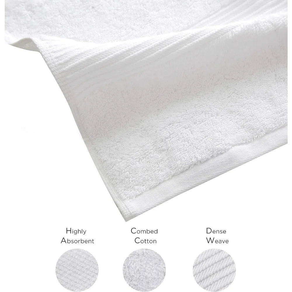 Extra Large  Bath Towels  Hotel Quality Towels | 650  Soft Combed Cotton Towels for Bathroom Thick & Flu