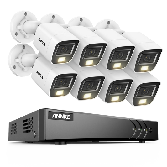 ANNKE H.265+ 8CH 5MP DVR Security Surveillance Kits 8pcs 5MP PIR Outdoor Cameras IP67 Weatherproof DVR SECUR Camera System Alarm