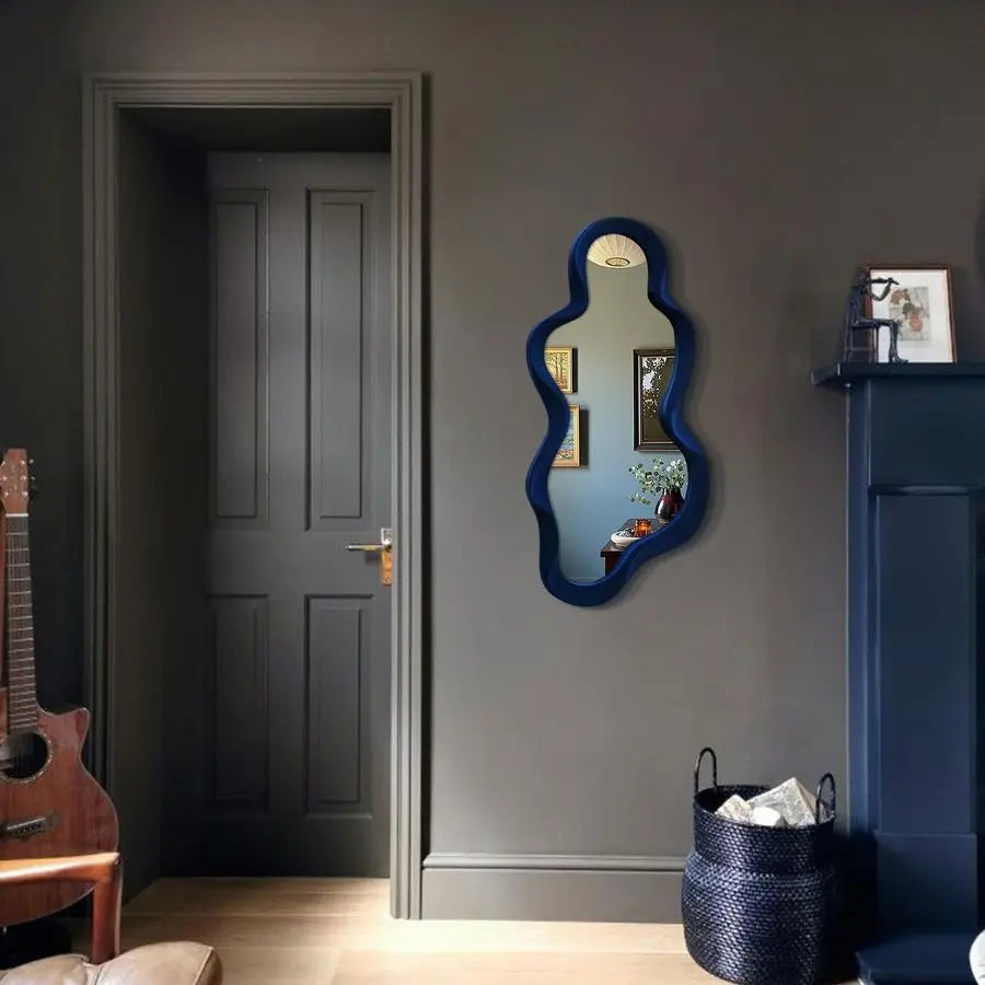 Room Mirrors for Wall Decor, 13.8x29.7 Wall Mounted Cloud Mirror for Living Room