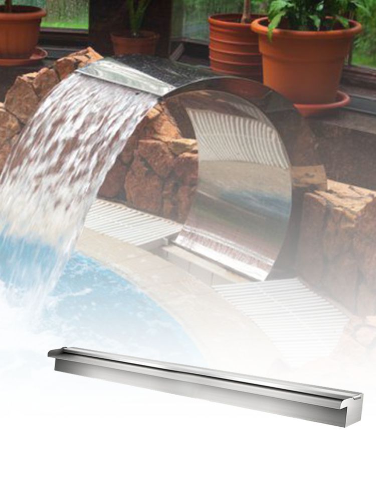 SucceBuy Pool Fountain Waterfall With Light Water Pipe Acrylic Fountain Pond Garden Swimming Feature Decorative Fountain